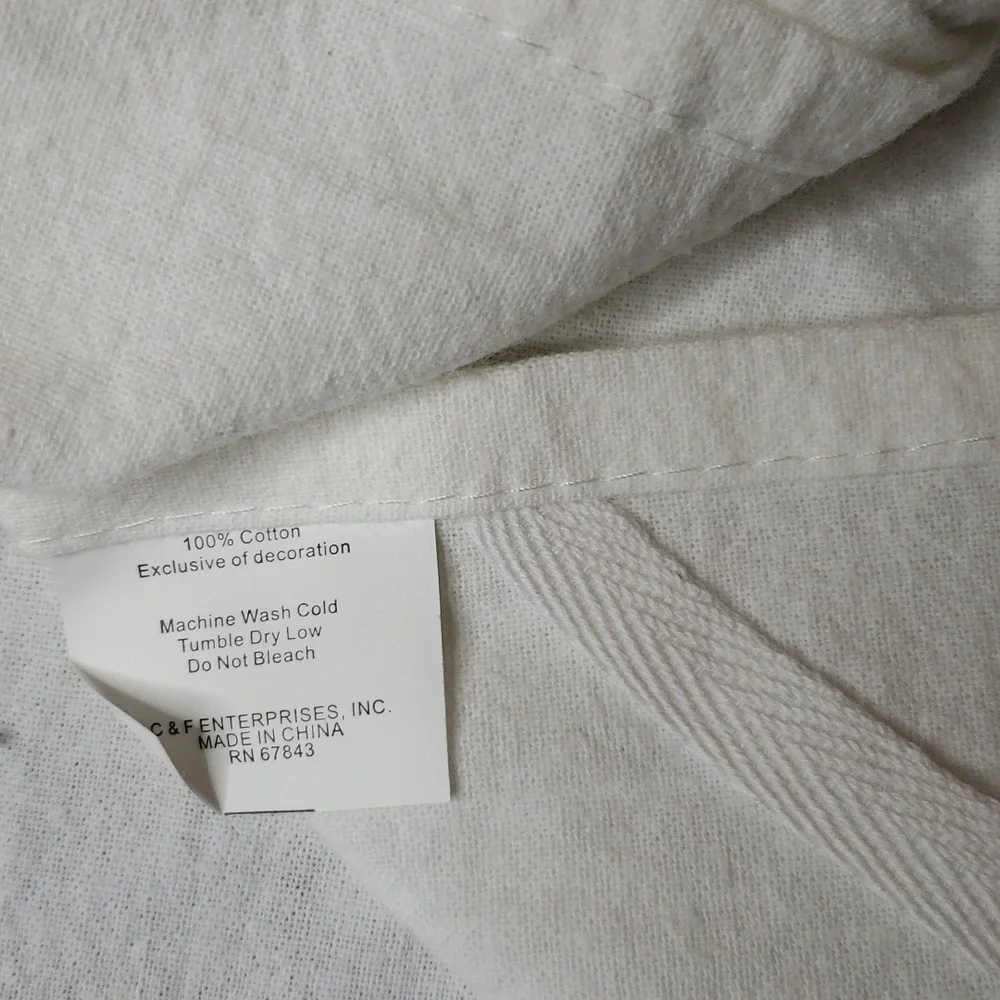 NWT C&F Floral Embroidered Flour Sack Cotton Kitchen Towel